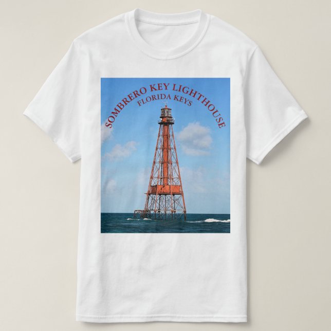 Phare de Sombrero Key Florida Keys T-Shirt (Design devant)
