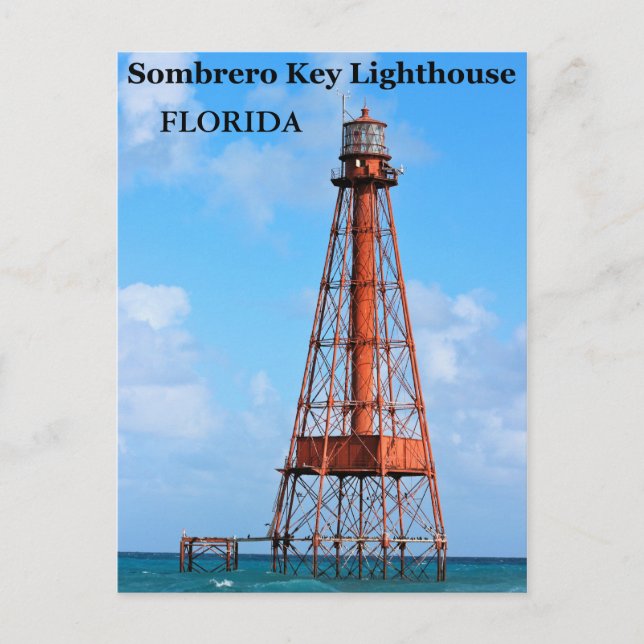 Phare de Sombrero Key, Floride Carte postale (Devant)