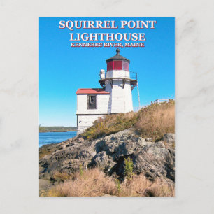 Phare de Squirrel Point, carte postale Maine