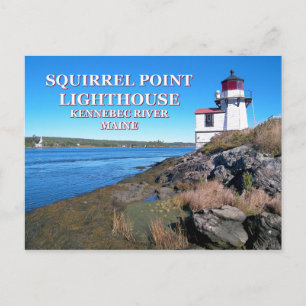 Phare de Squirrel Point, carte postale Maine
