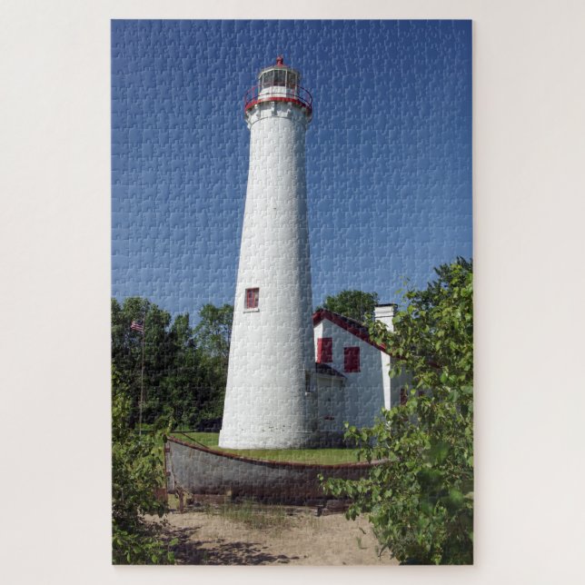Phare de Sturgeon Point avec puzzle bateau (Vertical)