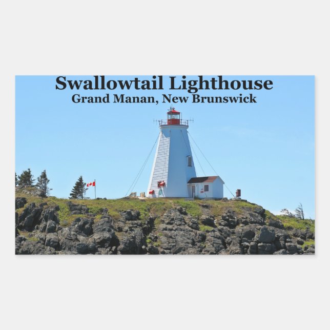 Phare de Swallowtail, Grand Manan, N.B. Stickers (Devant)