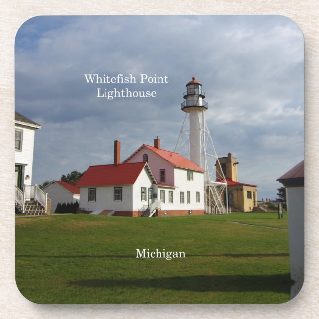 Phare de Whitefish Point 6 dessous de verre en pla (Devant)