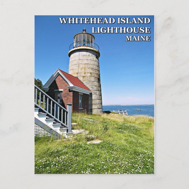 Phare de Whitehead Island, carte postale du Maine (Devant)
