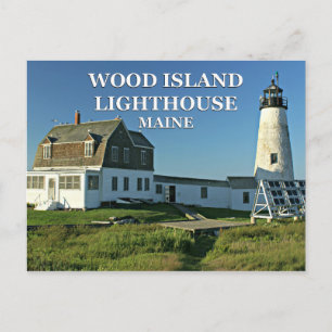 Phare de Wood Island, carte postale du Maine