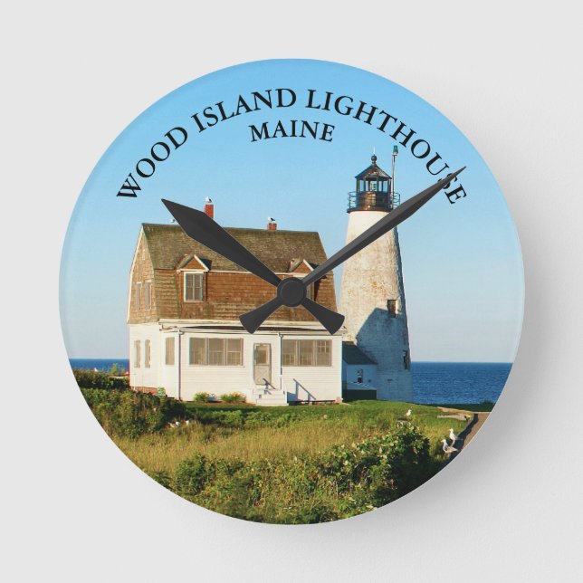 Phare de Wood Island, Maine Horloge ronde (Recto)