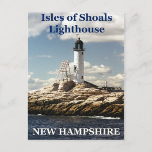 Phare des Isles of Shoals, carte postale du New Ha