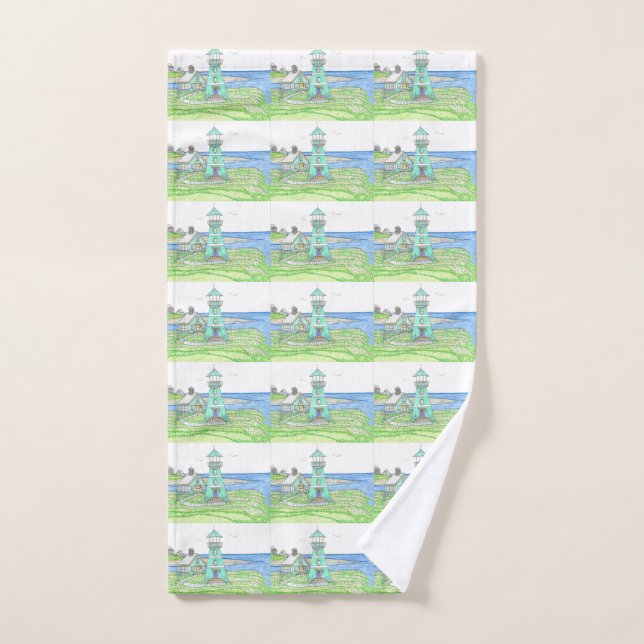 Phare d'été 3; Serviette de cuisine ou de main (Serviette à main)