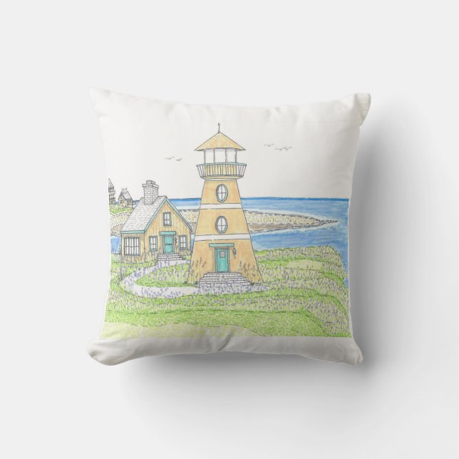 Phare d'été 4; Coussin extérieur; BLEU (Recto)