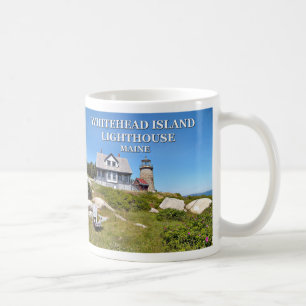 Phare d'île de bouton blanc, tasse du Maine