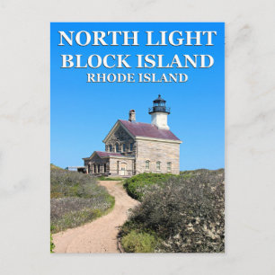 Phare du Nord, Block Island, carte postale RI