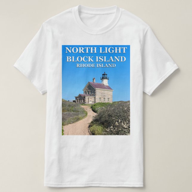 Phare du Nord, Block Island RI T-Shirt (Design devant)