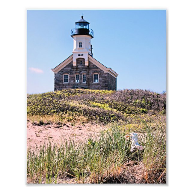 Phare du Nord, île Block, RI Photo Print (Devant)