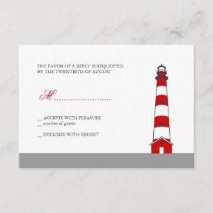 Phare épousant la carte de RSVP