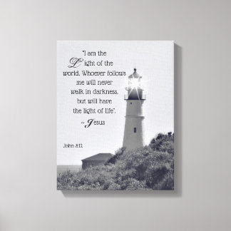 Phare John 8:12 Toile Enveloppée
