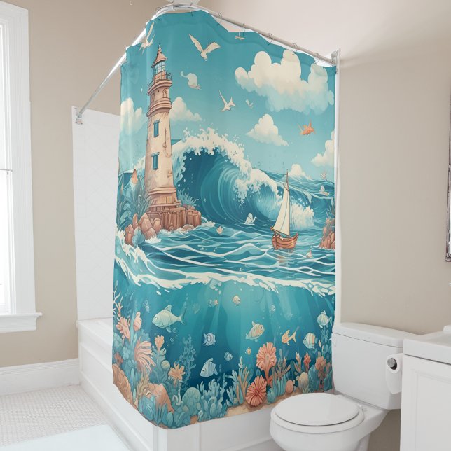 Phare & Ocean Dreamscape Douche rideau (Créateur téléchargé)