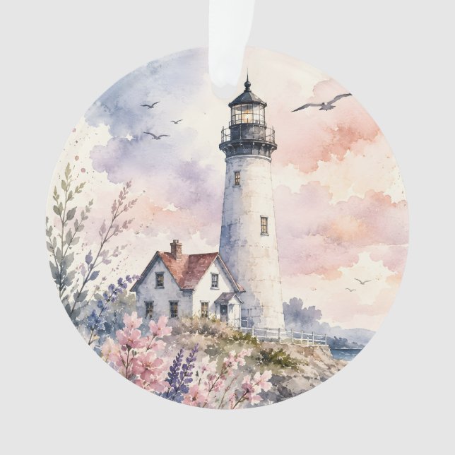 Phare peint à l'aquarelle (devant)