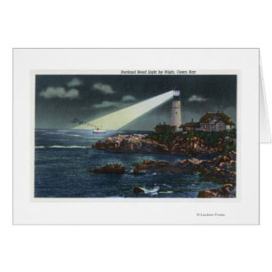 Phare principal de Portland la nuit