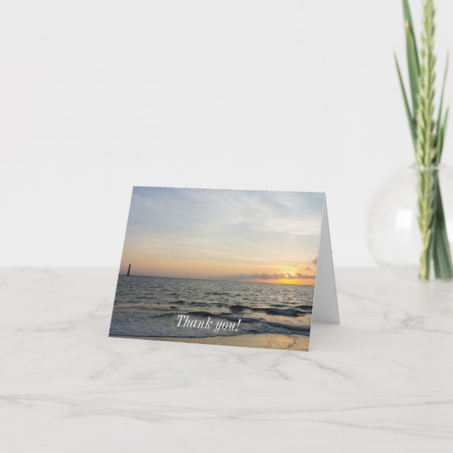 Phare Sunrise Carte de remerciements (Devant)