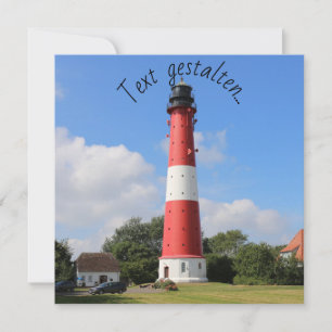 Phare sur l'île de Pellworm en été