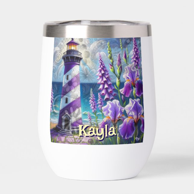 Phare violet avec Foxglove & Iris Personnalisé (Arrière)