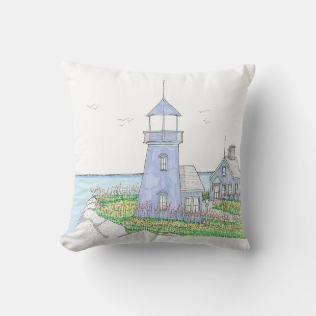 Phare Violet Coussin extérieur; Lavande (Recto)