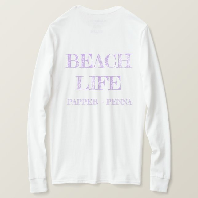Phare Violet; Tshirt à manches longues pour femmes (Design dos)