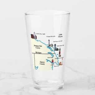 Phares du nord-est du Michigan en verre