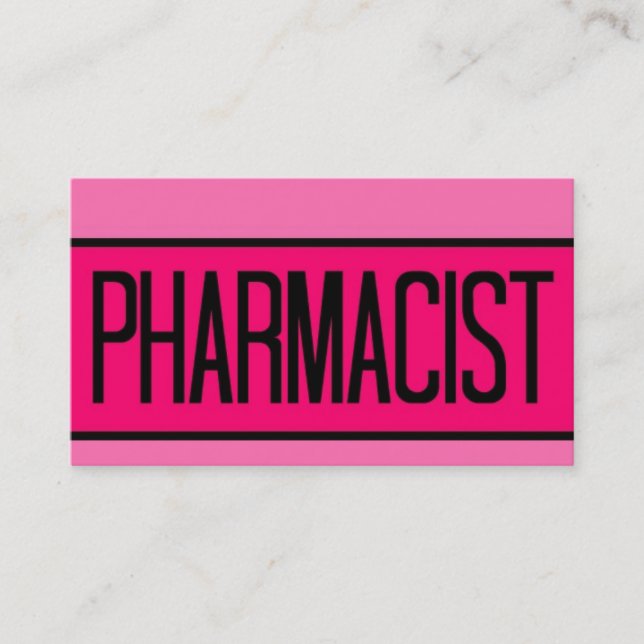 Pharmacien Baby et Carte de visite rose chaud (Devant)