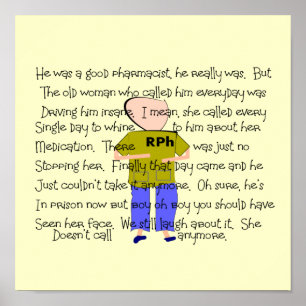 Pharmacien qui "l'a perdu" histoire Poster d'art—D