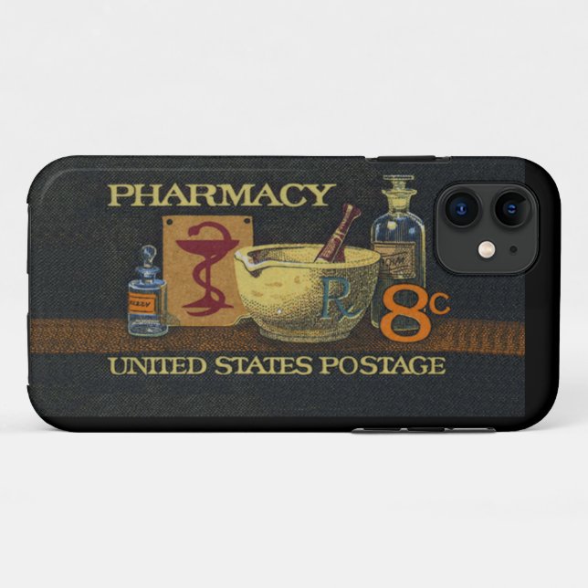 Pharmacy Stamp Image commémorative iPhone 5 Coque (Dos (Horizontal))