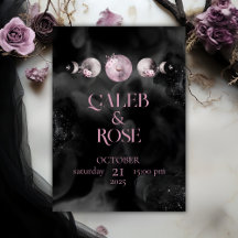 Phase de la lune Faire-part de mariage céleste