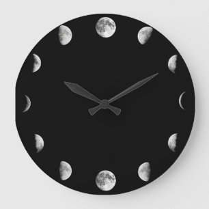 Phases de la Lune cool Mini nouveauté Horloge mur