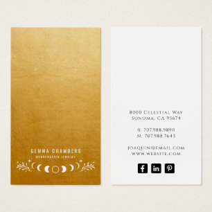 Phases de lune Or oreille bijouterie Cartes d'affi