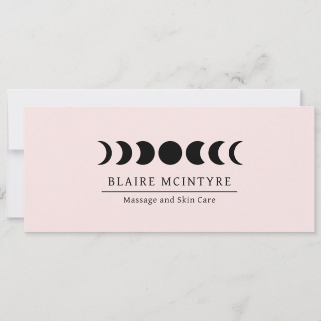 Phases de Lune rose moderne Élégant certificat cad (Devant)