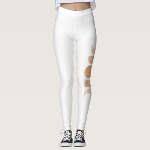 Phases de lune rose sur Leggings de Yoga blanc