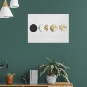 Phases lunaires Impression d'art du cycle lunaire