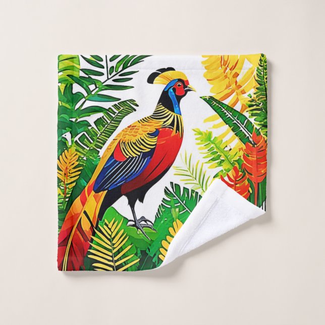 Pheasant Exotique Jungle (Gant de toilette)