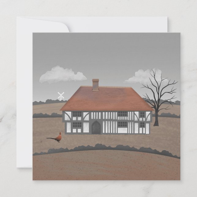 Pheasant Farmhouse Card (Devant)