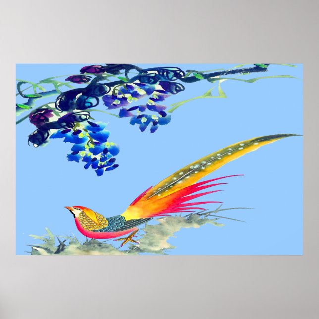 Pheasant Standing poster Drawing 3 (Devant)