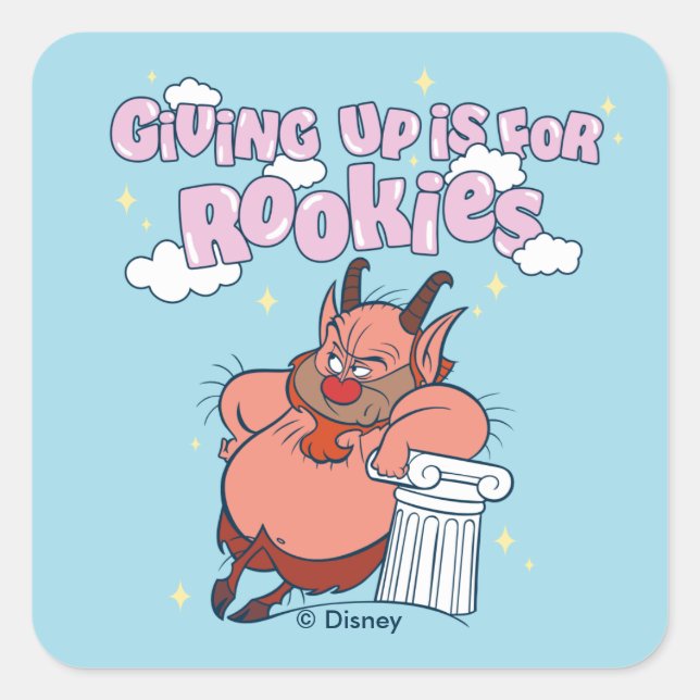 Phil - Giving Up is for Rookies Square Sticker (Devant)
