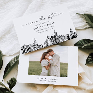Philadelphia Skyline Wedding Enregistrer la carte 