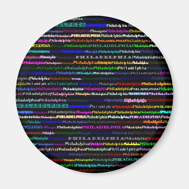 Philadelphie Black Arrière - plan Magnet (Devant)