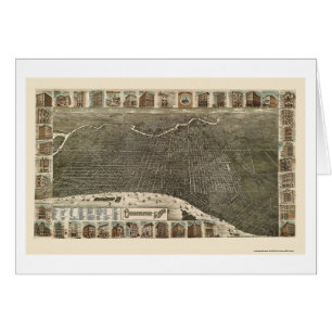 Philadelphie, carte panoramique de PA - 1886