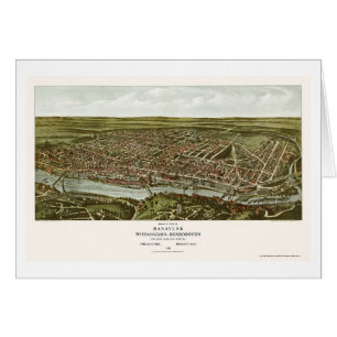 Philadelphie, carte panoramique de PA - 1907