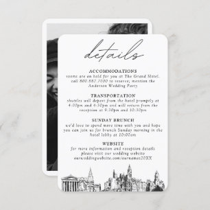 Philadelphie Détails du Mariage Carte de boîtier