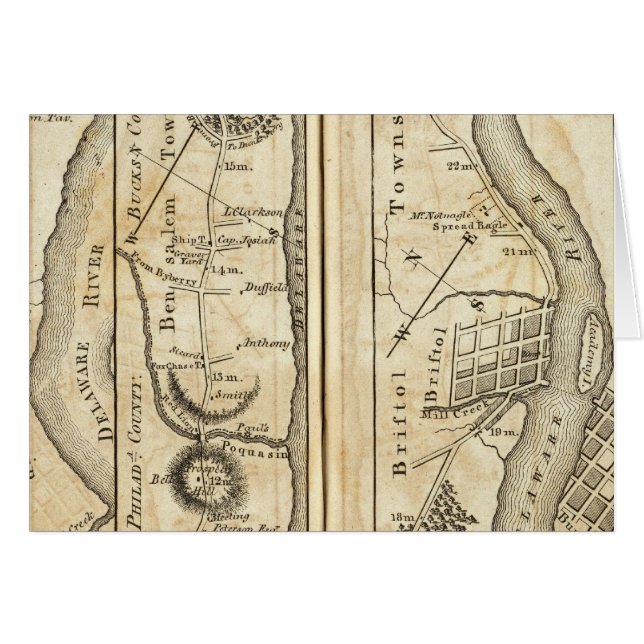 Philadelphie et New York Road Map (Devant horizontal)