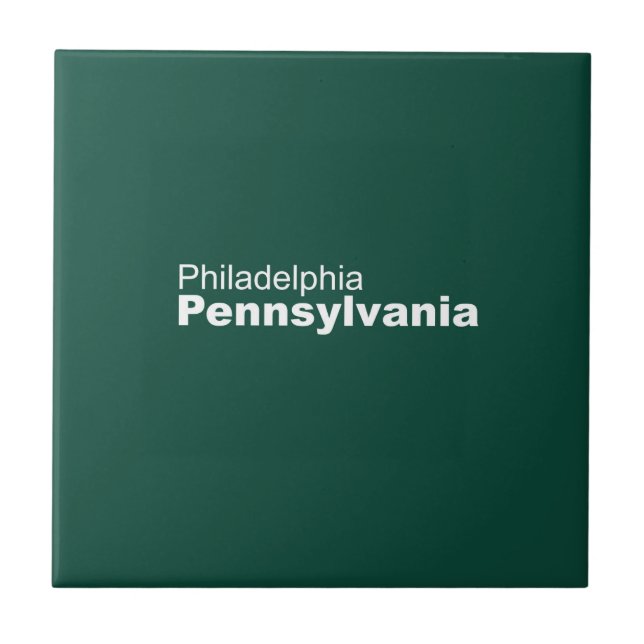 Philadelphie, Pennsylvanie  Carreau de céramique (Devant)