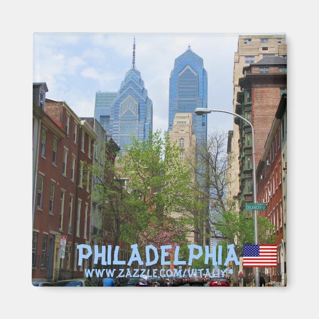 Philadelphie photographie design aimant (Devant)