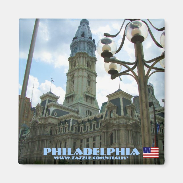 Philadelphie photographie design aimant (Devant)
